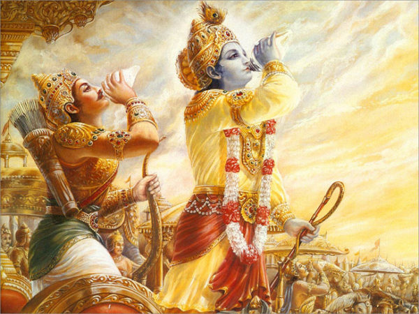 Krishna e Arjuna, protótipo universal da relação mestre e discípulo.