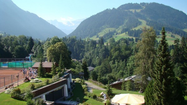 Vista do Palace Hotel, Gstaad.